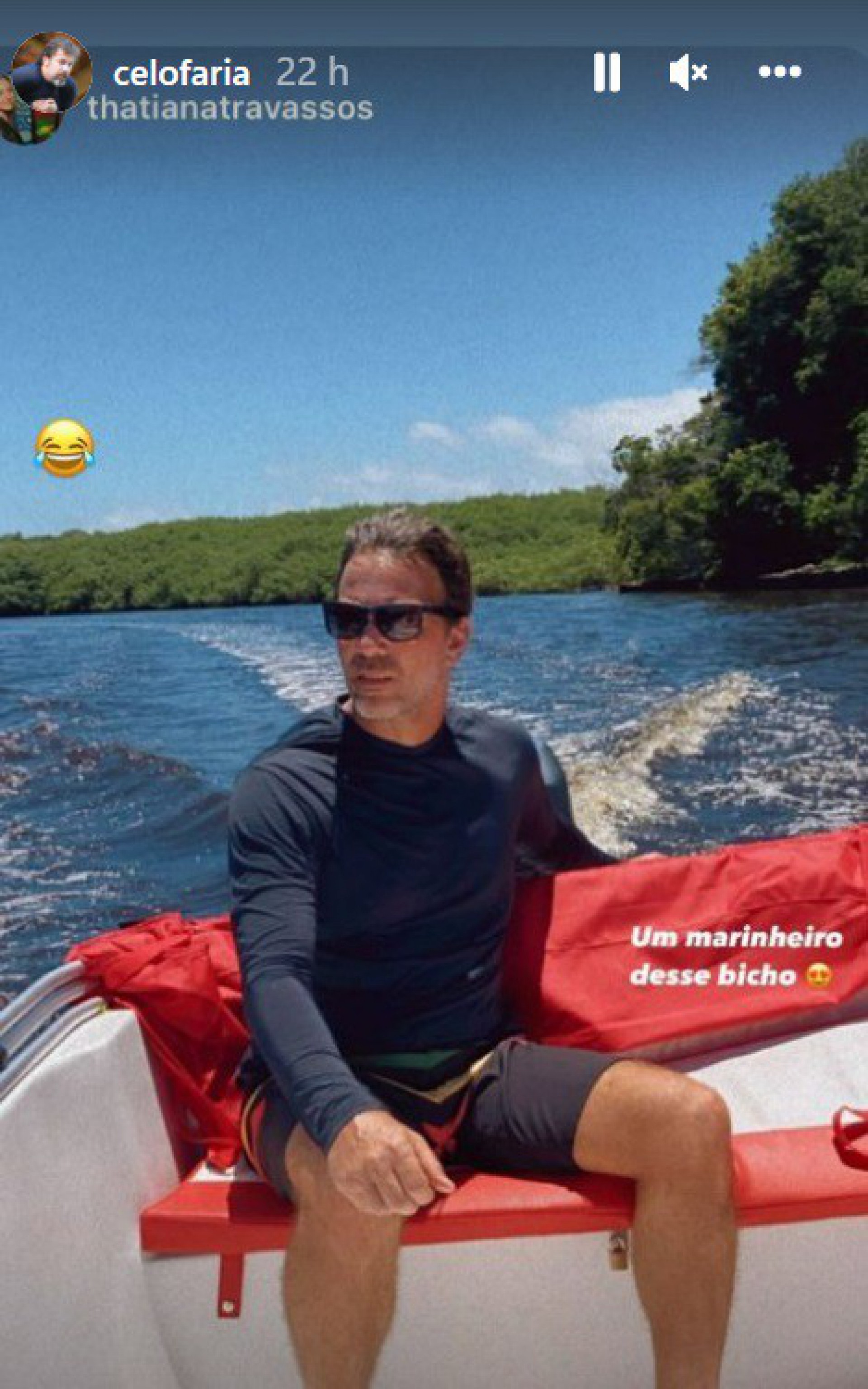 Marcelo Faria é clicado por Thatiana Travessos  - reprodução do instagram