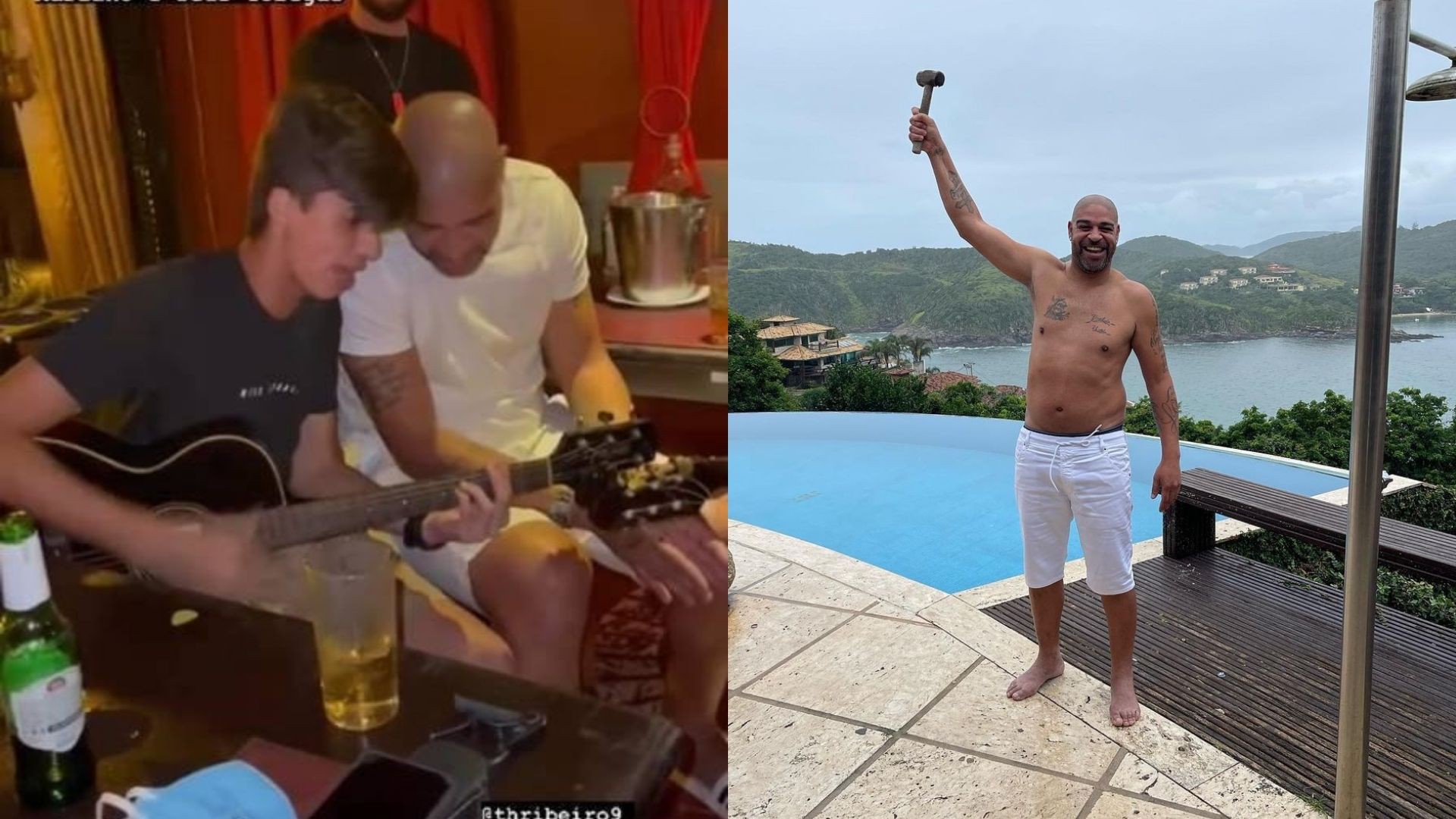Adriano Imperador curte férias em Búzios - Reprodução/Instagram