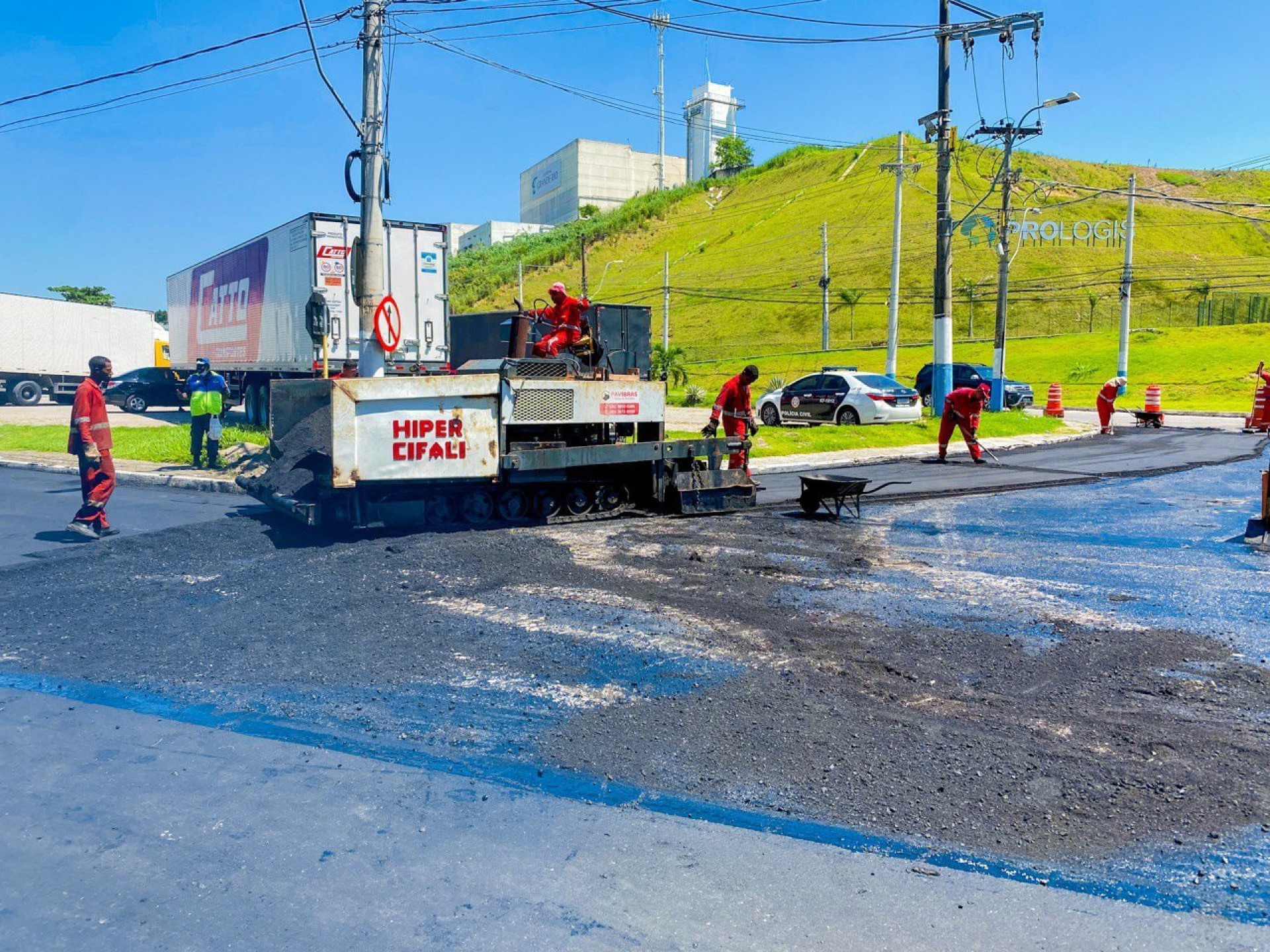 Agentes da Semob trabalharam na Estrada S&atilde;o Jo&atilde;o Caxias - Divulga&ccedil;&atilde;o/ PMSJM