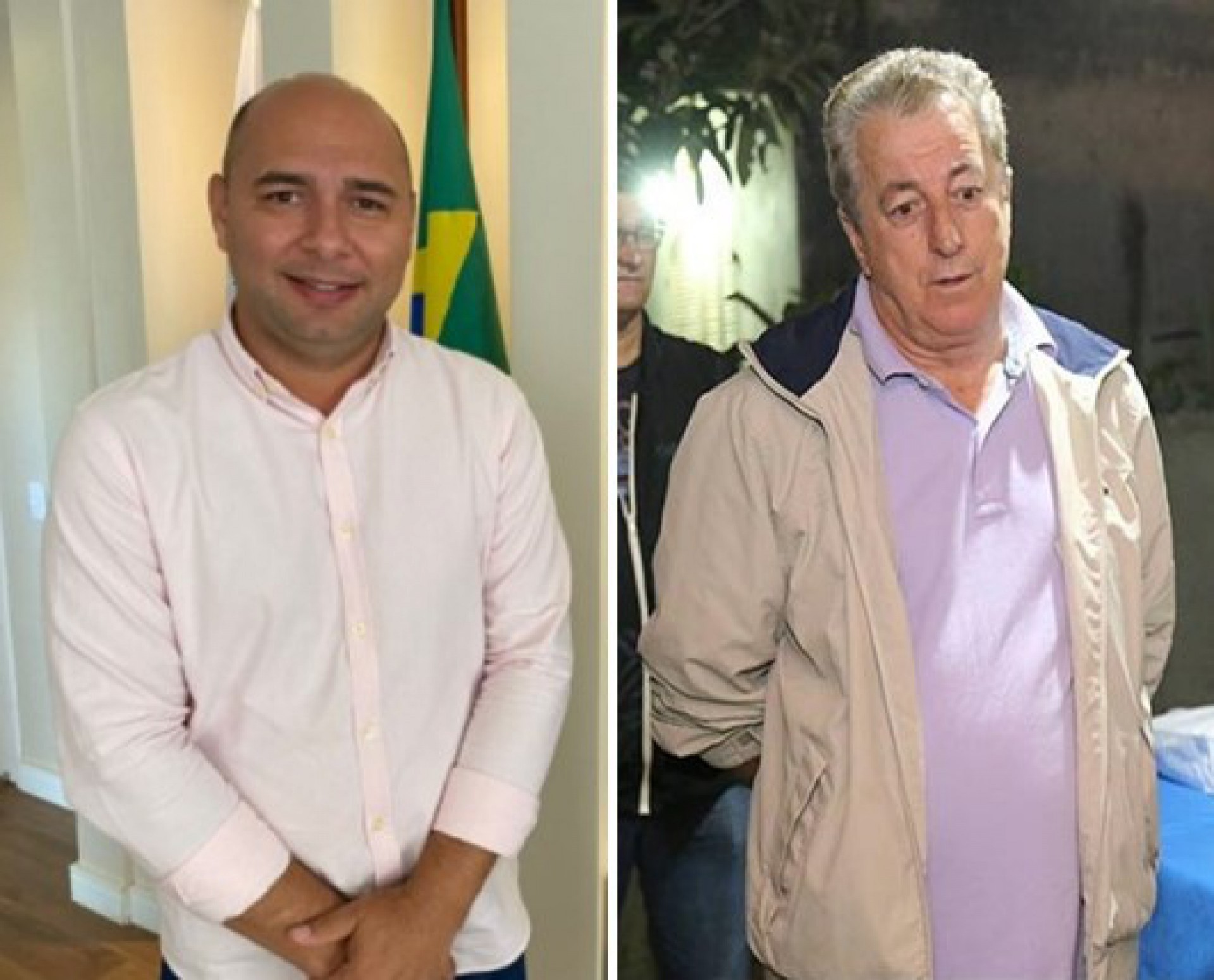 Anderson (esquerda) e Peres. O cargo de secret&aacute;rio de Desenvolvimento Econ&ocirc;mico, que seria de Anderson, acabou sendo acumulado por Peres, junto com Educa&ccedil;&atilde;o. Epis&oacute;dio virou chacota na regi&atilde;o - Divulga&ccedil;&atilde;o 