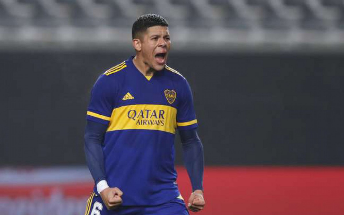 Marcos Rojo atuando pelo Boca Juniors