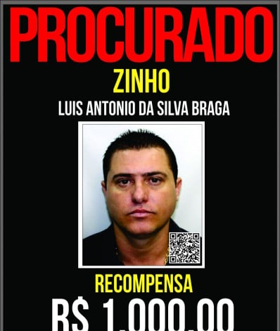Foto de Zinho no Portal dos Procurados - Divulgação