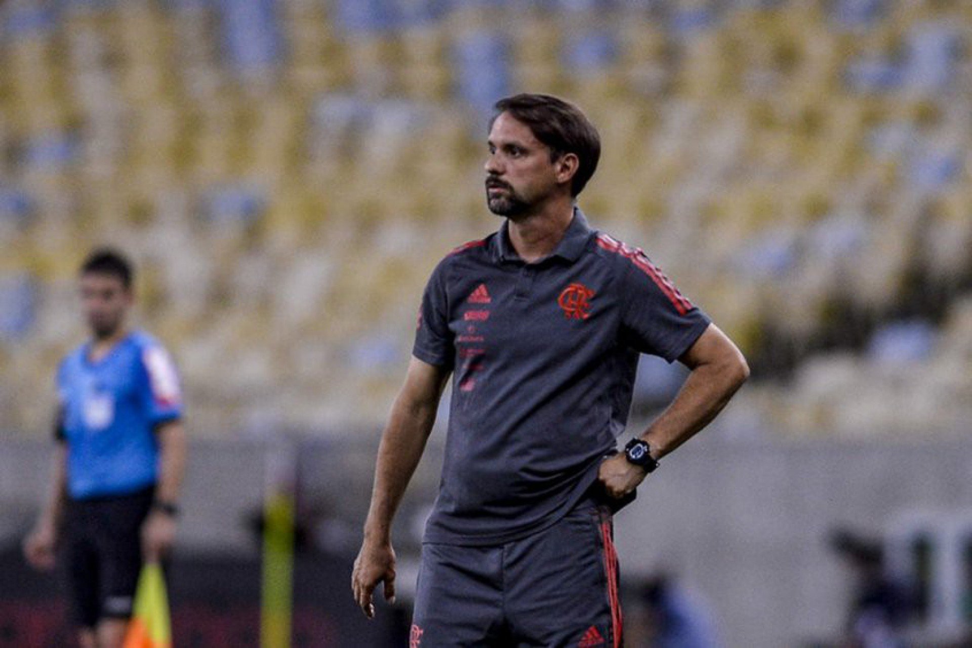 Mauricio Souza comandando a equipe do Flamengo - Gilvan de Souza/C.R. Flamengo