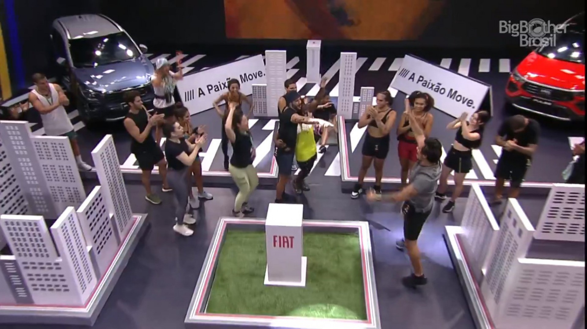 Douglas Silva e Rodrigo foram os campeões da primeira prova para definir o Líder e o Anjo - Reprodução/Gshow