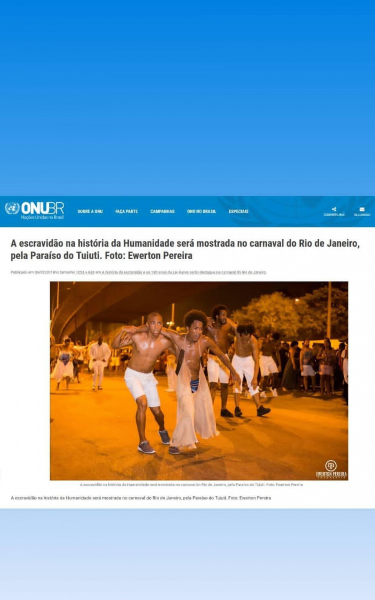 Profissional do samba: Ewerton Pereira - Arquivo pessoal