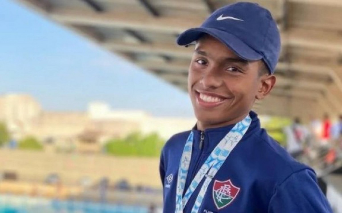 Gabriel Felipe, atleta de 15 anos do Fluminense