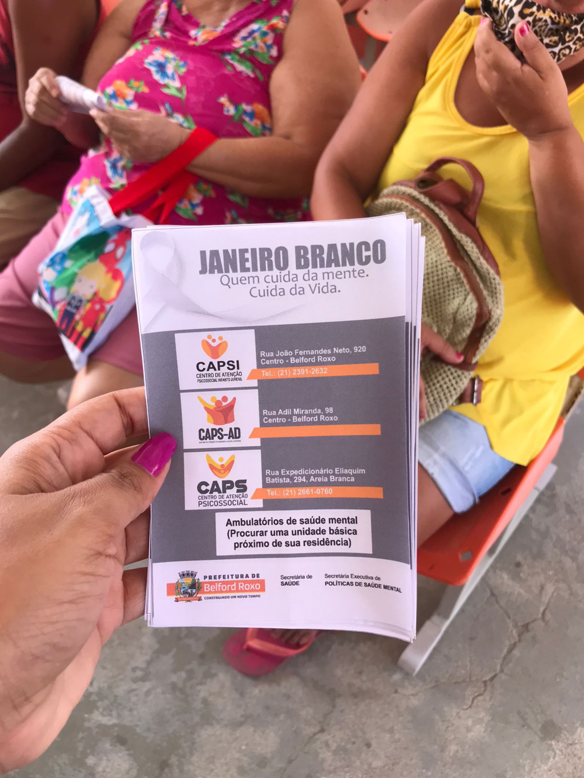 Informativos sobre o Janeiro Branco foram entregues na unidade no bairro Jardim Am&eacute;rica - Divulga&ccedil;&atilde;o