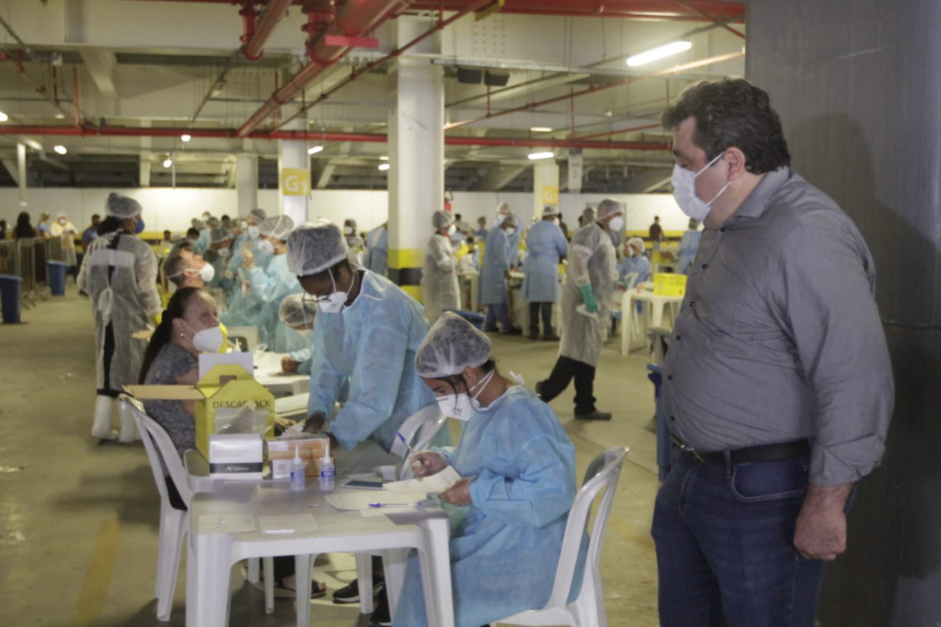 Inauguração do novo Mega Posto de Testagem do Estado do Rio de Janeiro no Maracanã - Marcos Porto / Agência O Dia