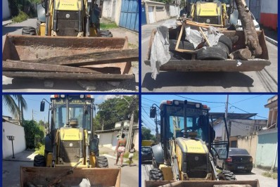 PM realiza operação para retirada de barricadas na comunidade do Sebinho, em Mesquita