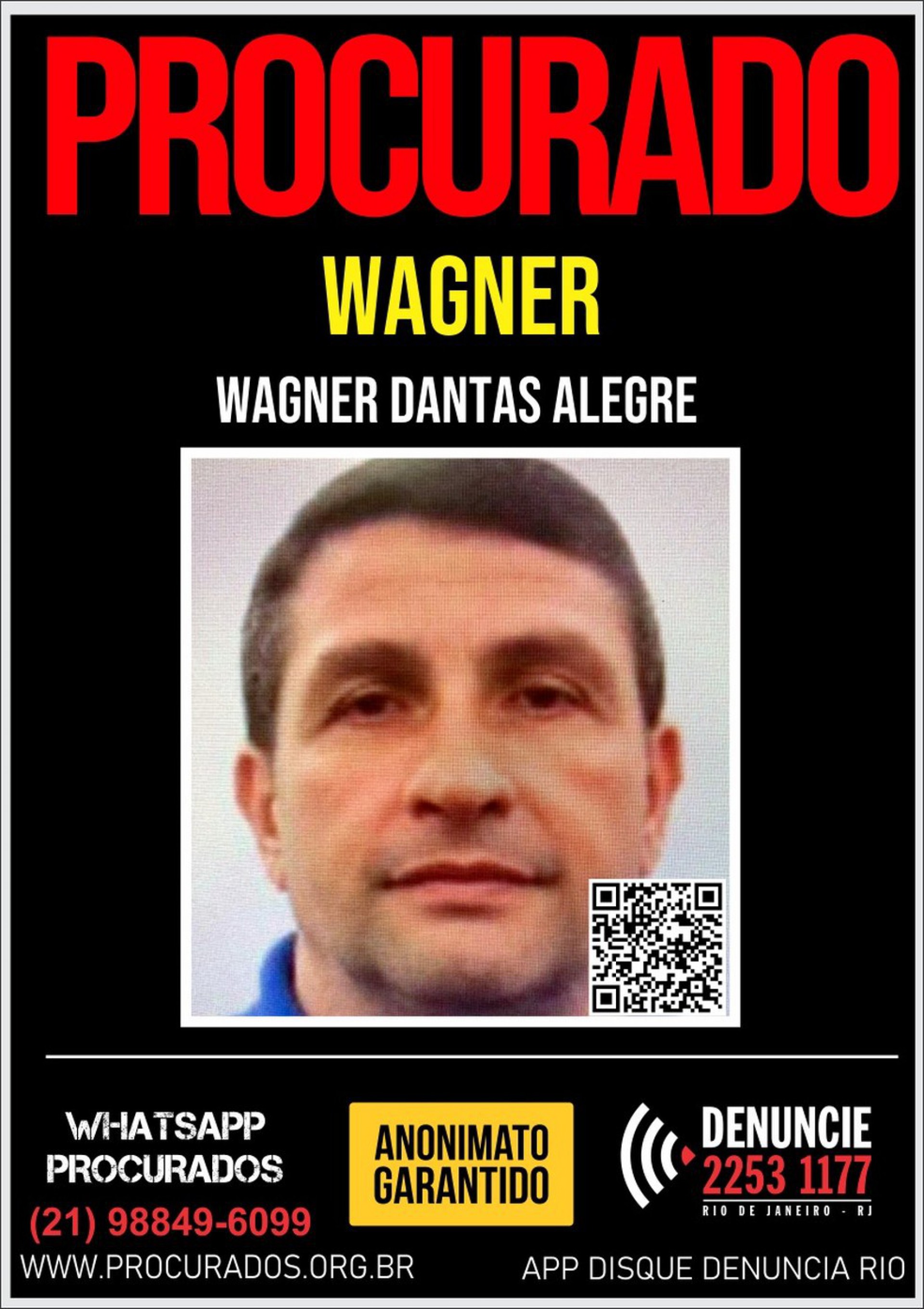 Após prisão de Bernardo Bello, Disque Denúncia pede nformações sobre segurança acusado de ser autor dos disparos que mataram contraventor - Divulgação