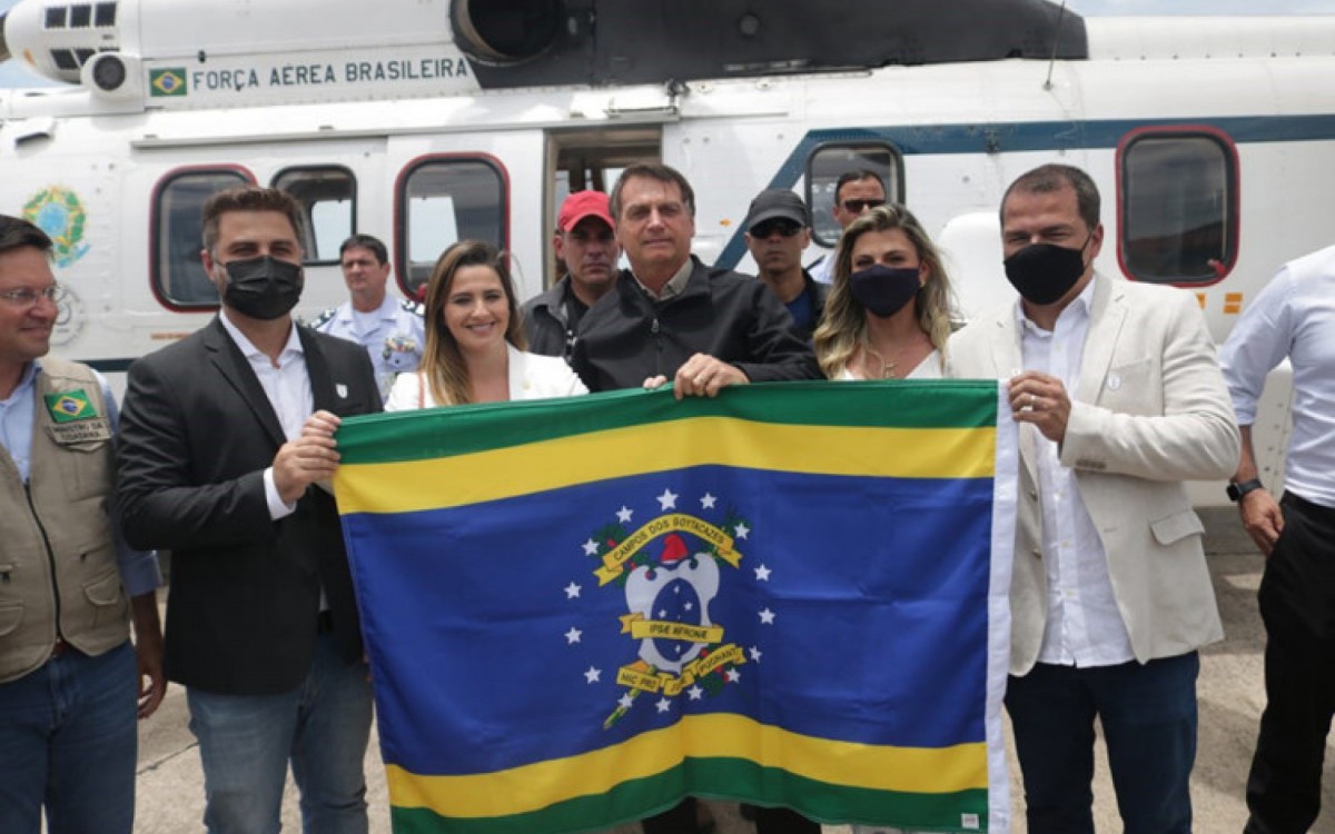 Prefeito Wladimir Garotinho recebe presidente Jair Bolsonaro - Letycia Rocha