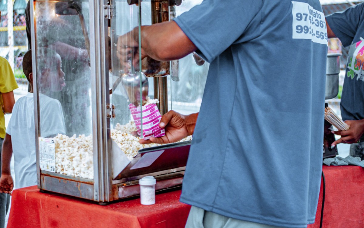 Teve pipoca, algod&atilde;o doce e muita divers&atilde;o