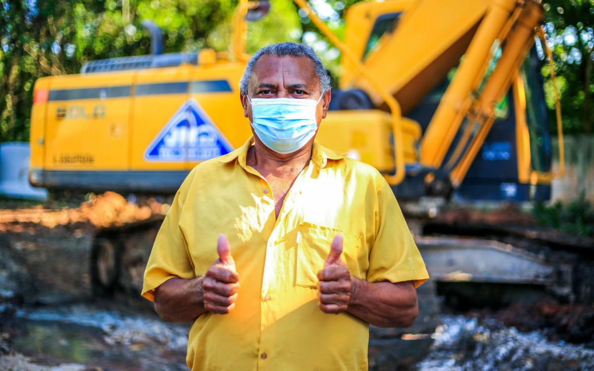 O pedreiro Antonio Alcides destacou que as obras est&atilde;o valorizando o bairro
