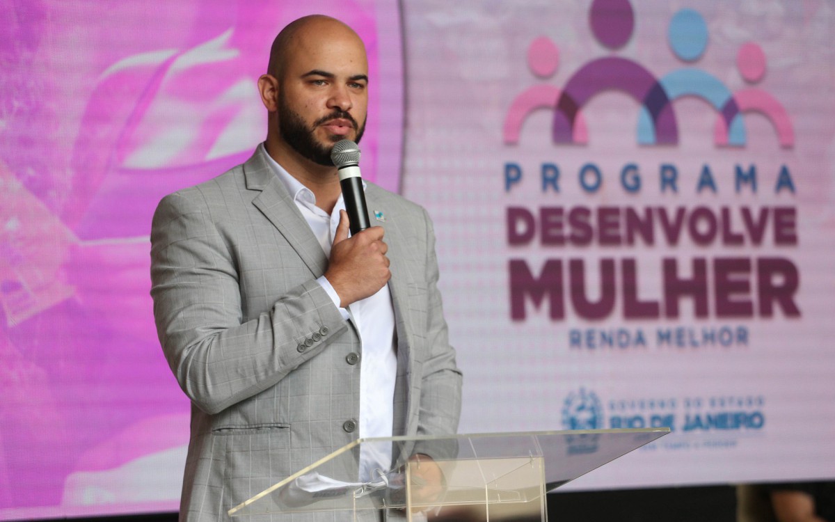 Rio,04/02/2022-LARANJEIRAS,Palacio Guanabara, Governo do Estado lanca programa Desenvolve Mulher, na foto. Matheus Quintal, secretario de Desenvolvimento Social de Direitos Humanos.Foto: Cleber Mendes/Ag&ecirc;ncia O Dia      