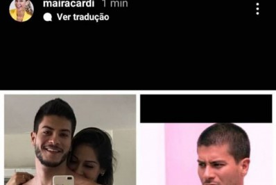 Maíra Cardi mostra antes e depois de Arthur Aguiar no 'BBB 22': 'Meu tanque indo embora'