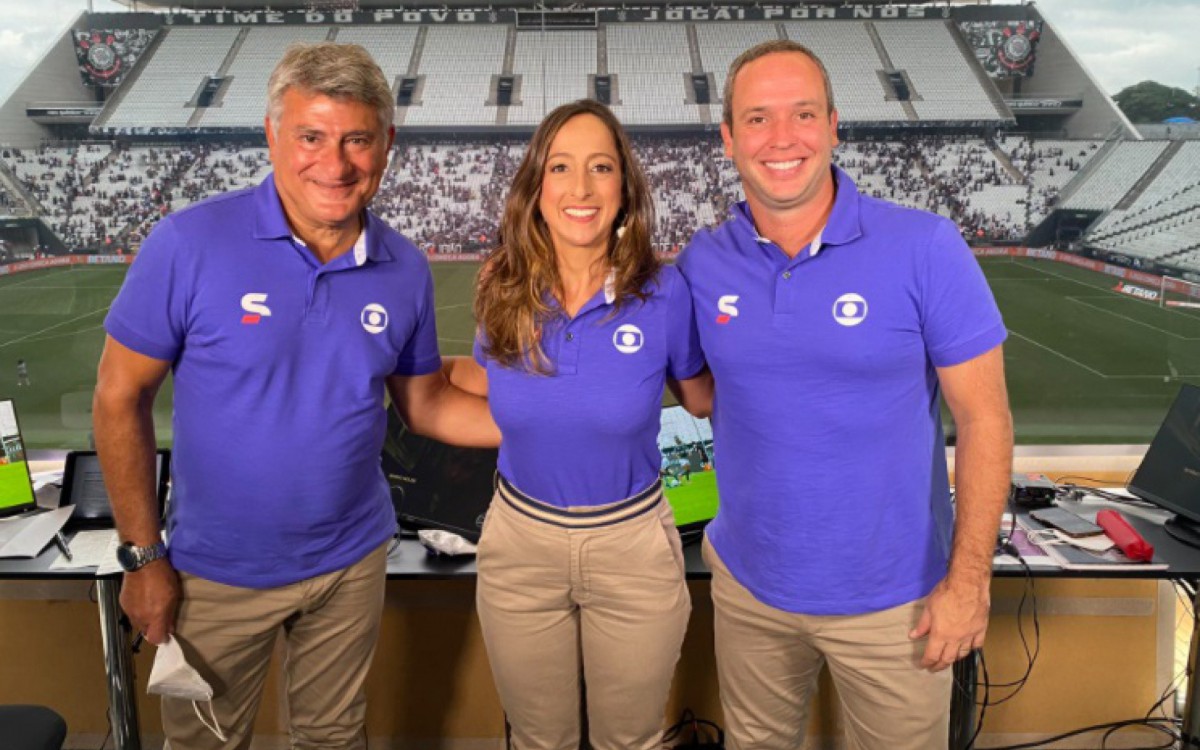 Cleber Machado, Renata Mendon&ccedil;a e Caio Ribeiro