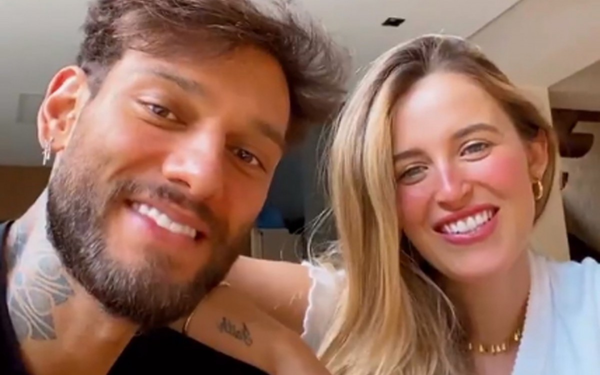 Lucas Lucco com a esposa, Lorena Carvalho - Reprodução