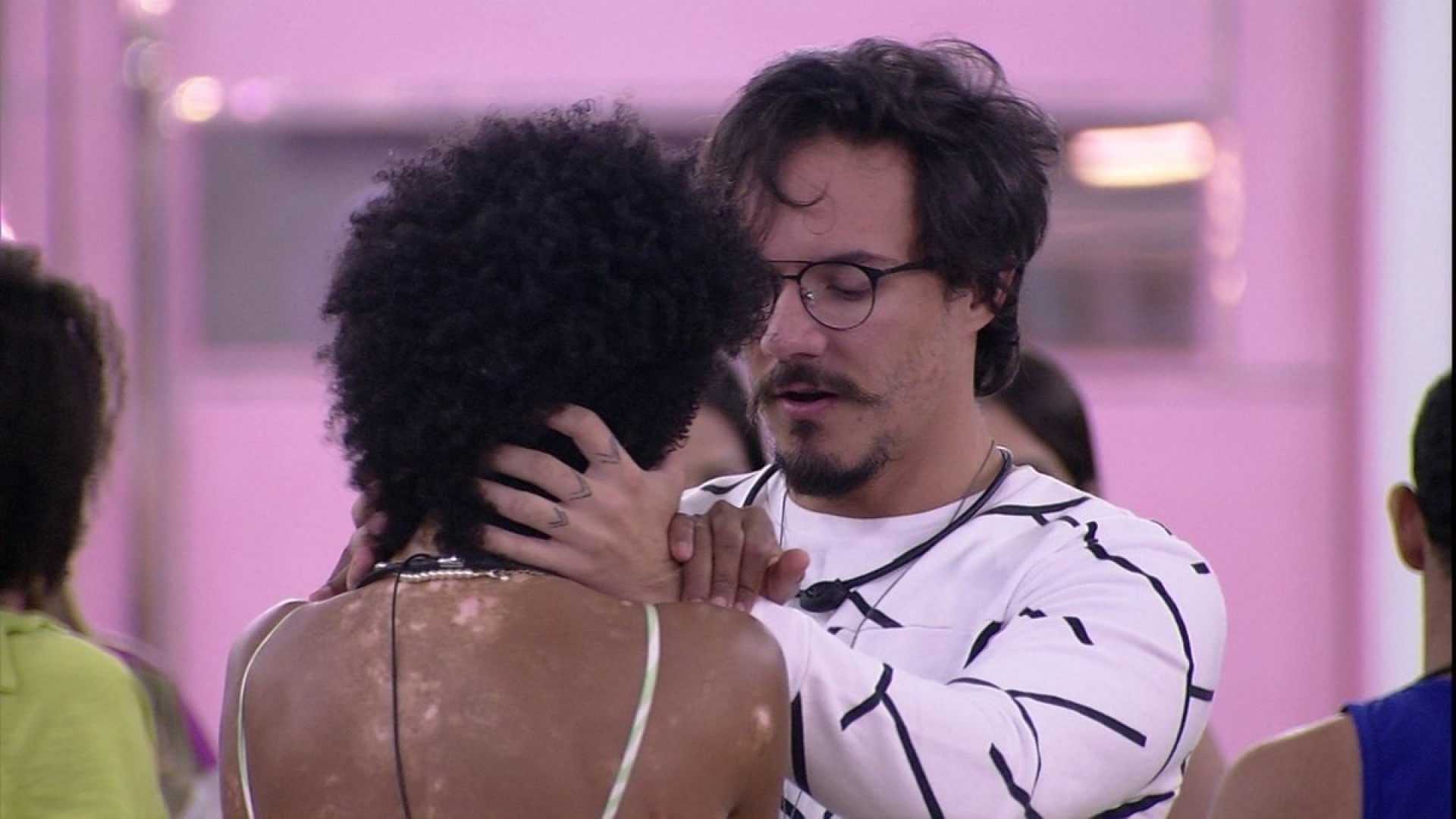 Eliezer e Natália durante a última eliminação - Reprodução/Globoplay