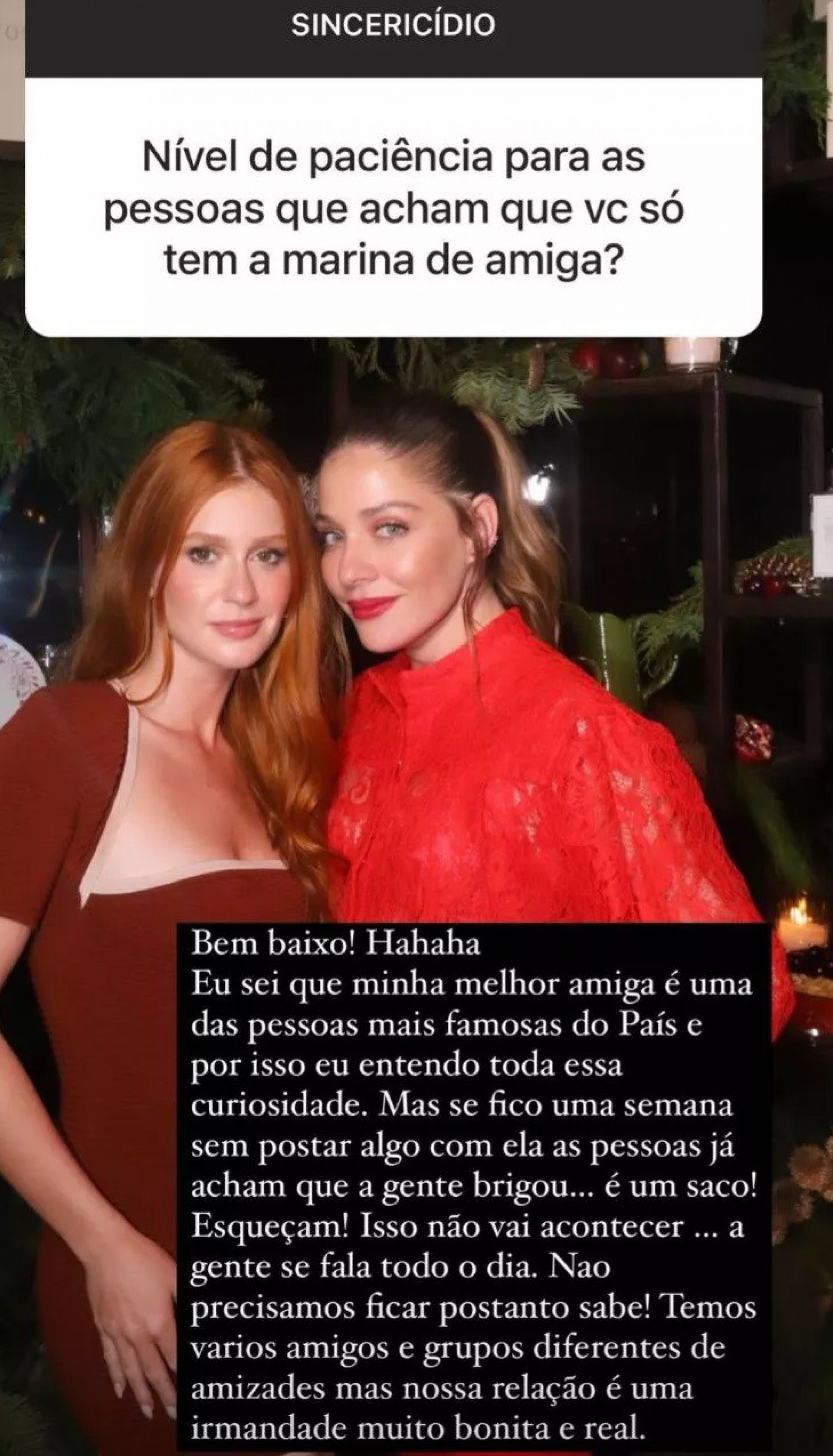 Luma Costa falou da amizade com Marina Ruy Barbosa  - Reprodução/Instagram