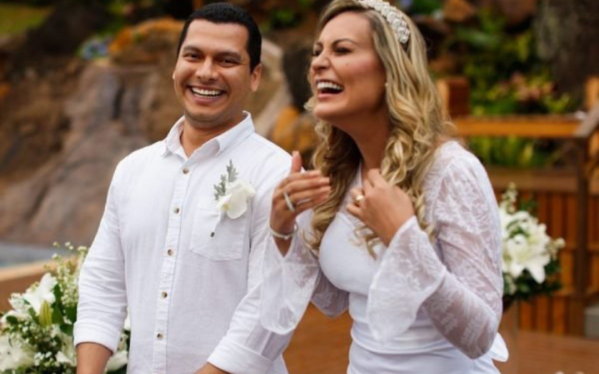 Andressa Urach com o marido, Thiago Lopes  - Reprodução