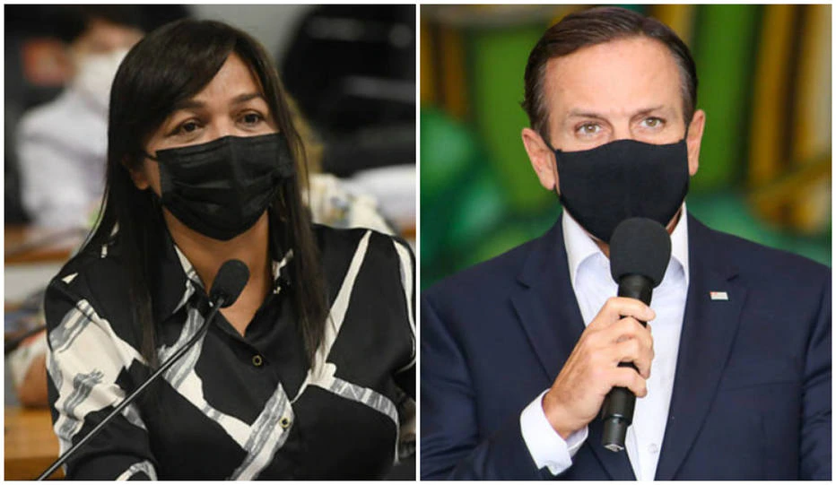 João Doria recebe senadora cotada para vice