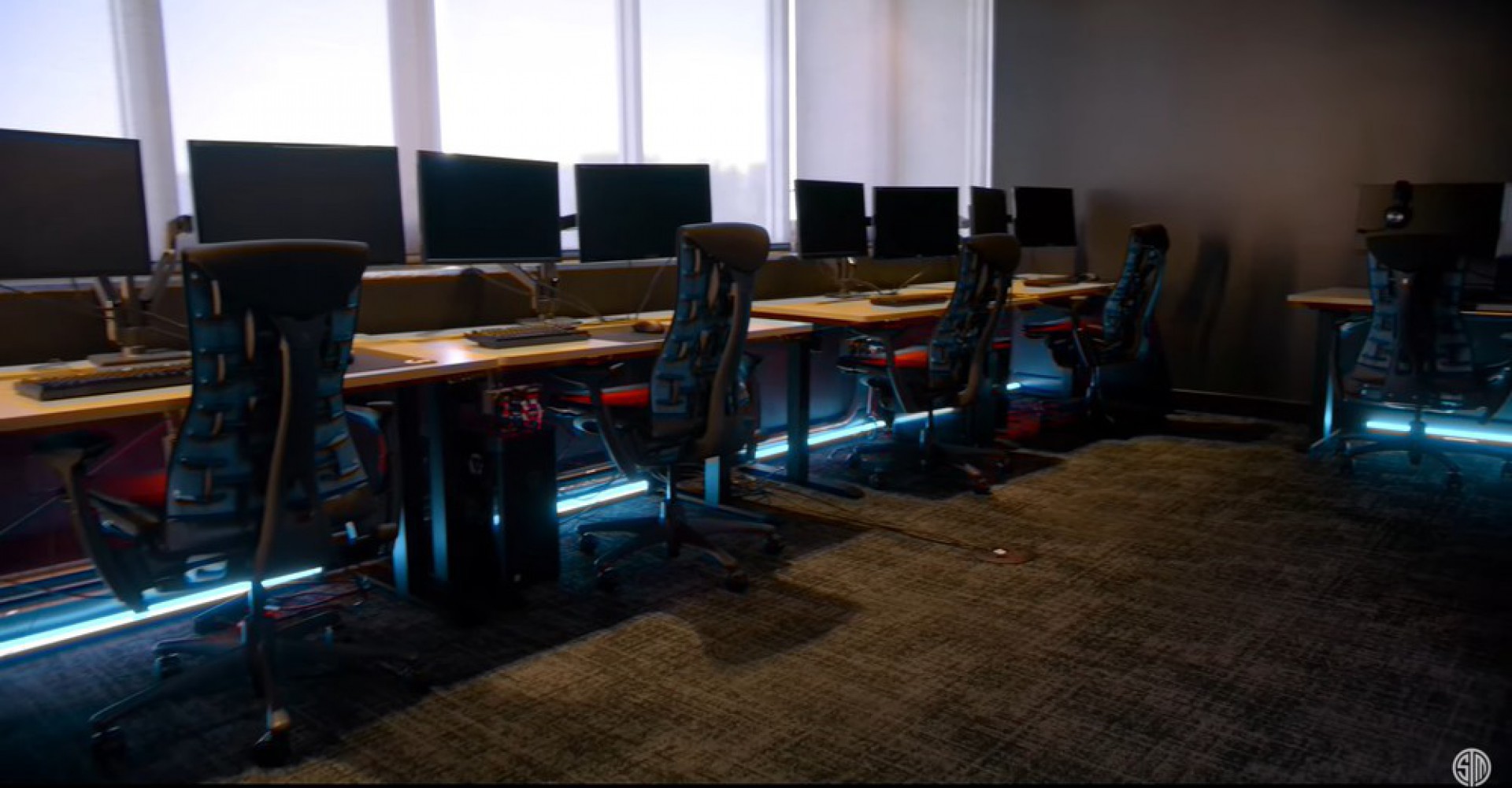 Sala de treinamento para os atletas no CT da Team SoloMid - Reprodu&ccedil;&atilde;o/Youtube