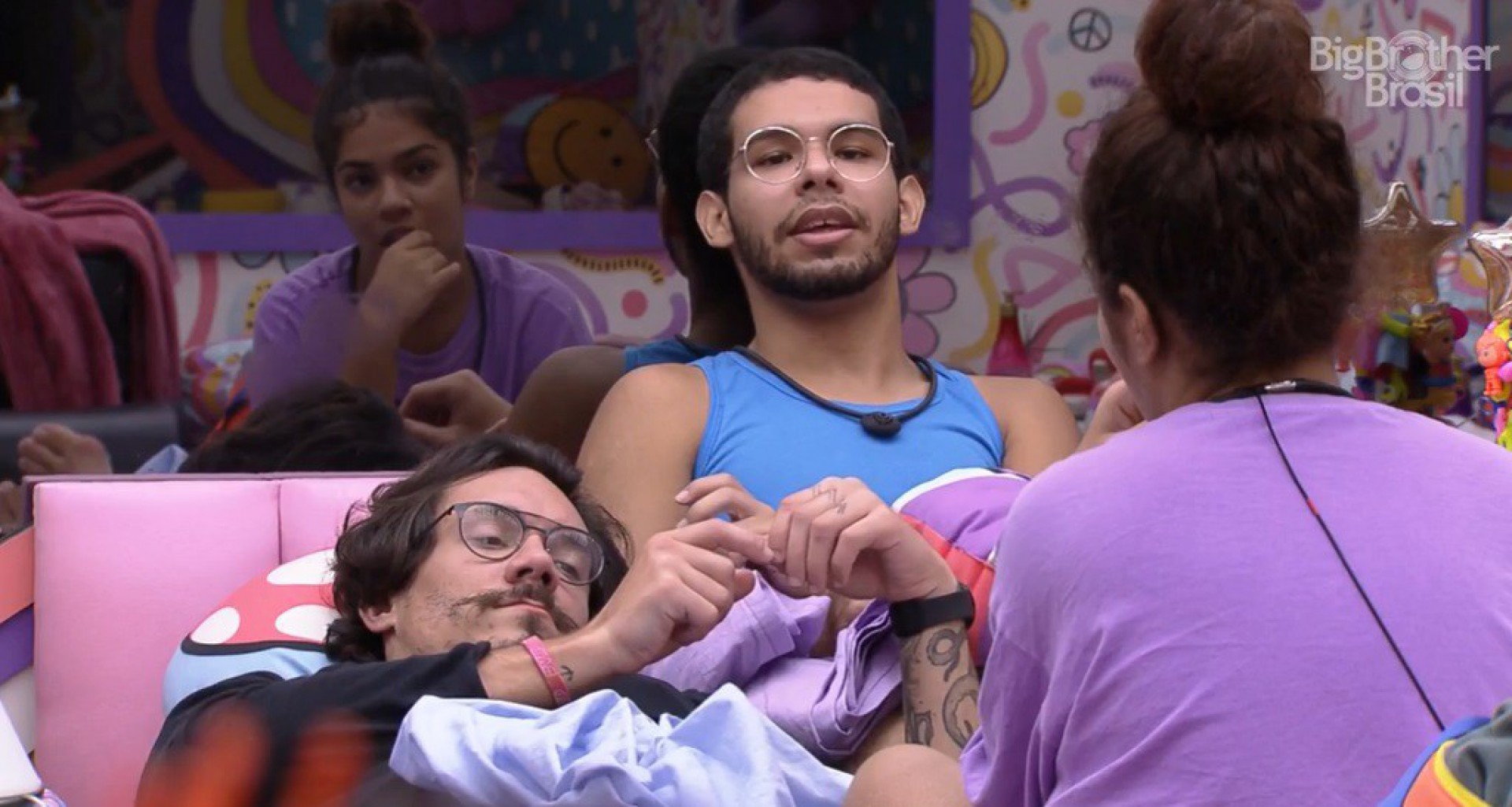 Maria, Vinicius e Eliezer falam sobre o 'Jogo da Discórdia' - reprodução da TV Globo