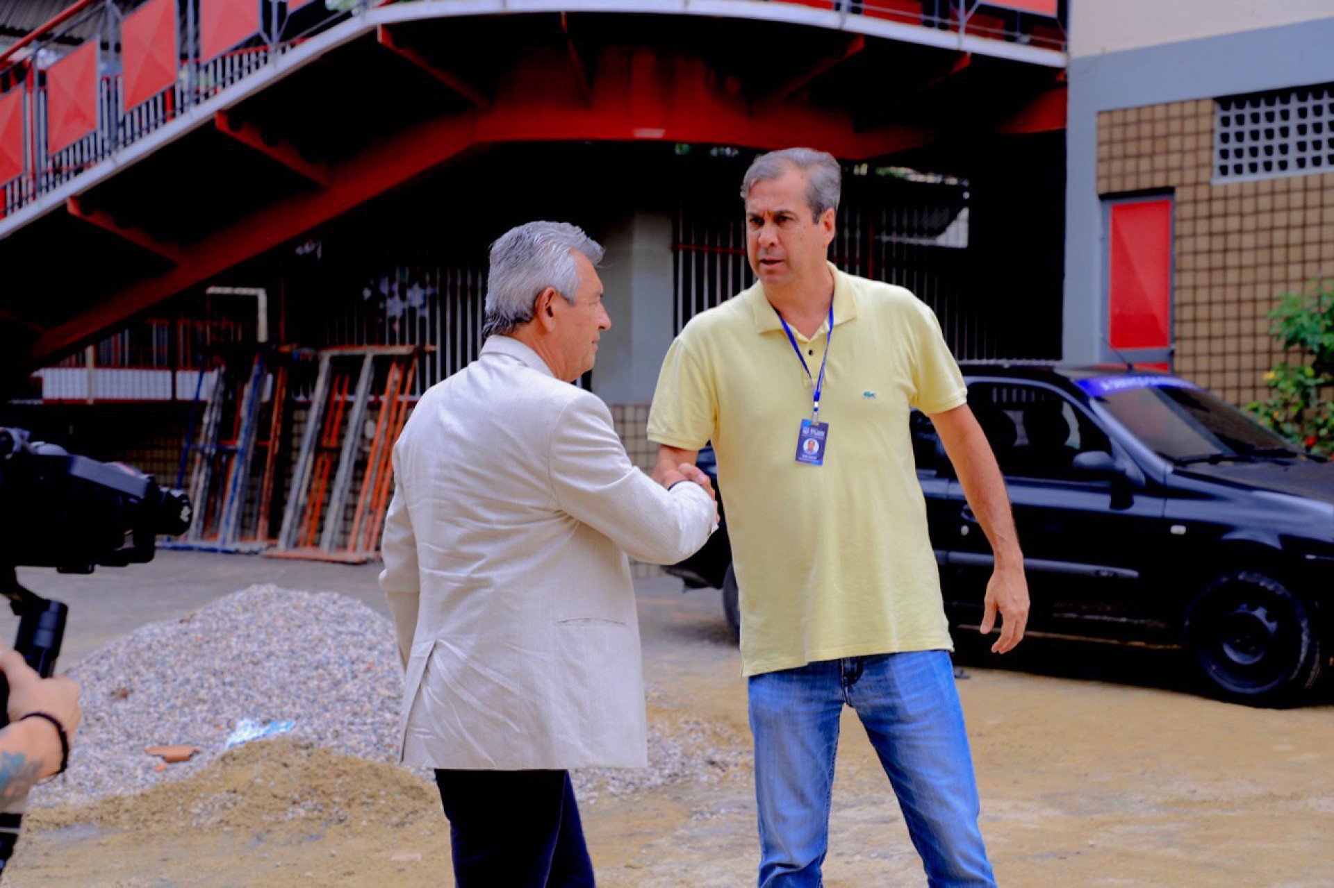 Prefeito, Dr. Jo&atilde;o e o secret&aacute;rio de Educa&ccedil;&atilde;o, Jos&eacute; Carlos - Beto Oliveira