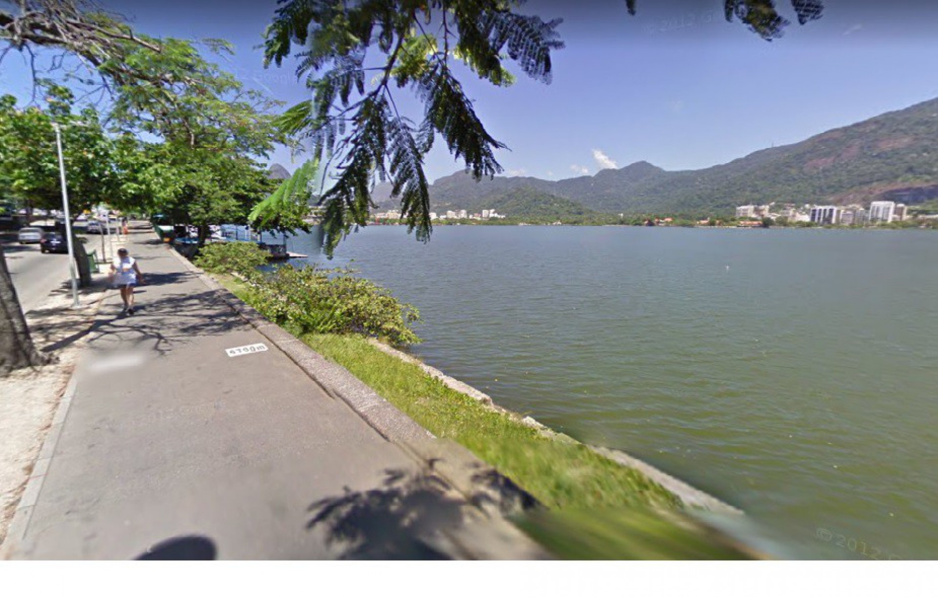 Trecho da Lagoa Rodrigo de Freitas terá o nome da atriz Françoise Forton - REPRODUÇÃO/GOOGLE MAPS