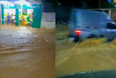 Forte chuva provoca alagamentos em Guapimirim