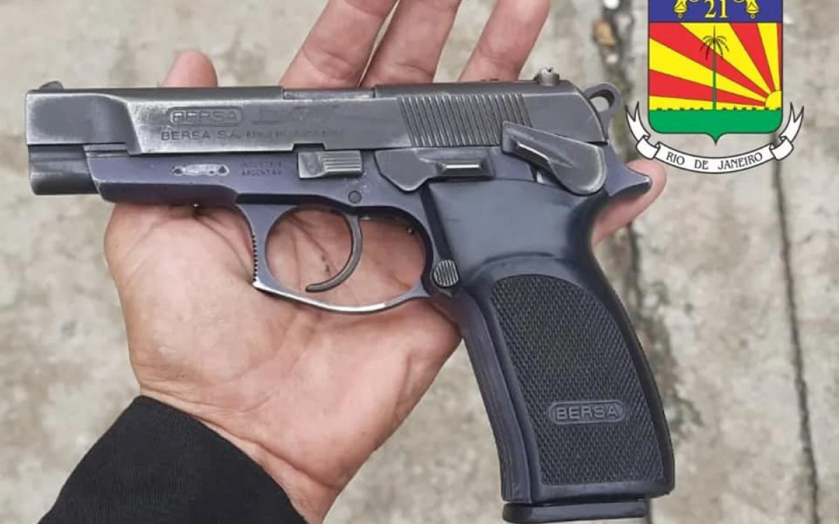 Arma apreendida na a&ccedil;&atilde;o 