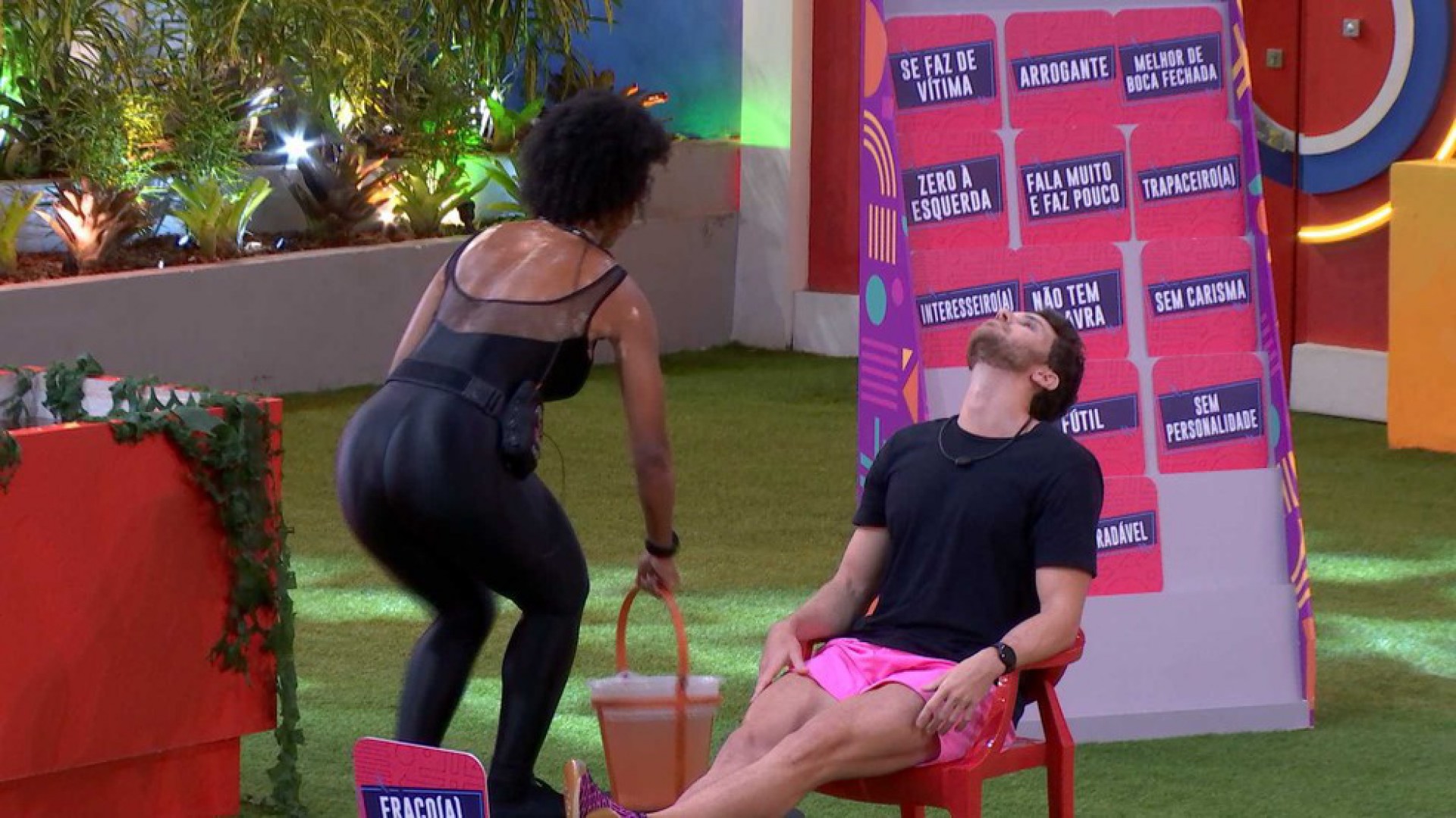 Natália e Lucas no Jogo da Discórdia do 'BBB 22' - Globo