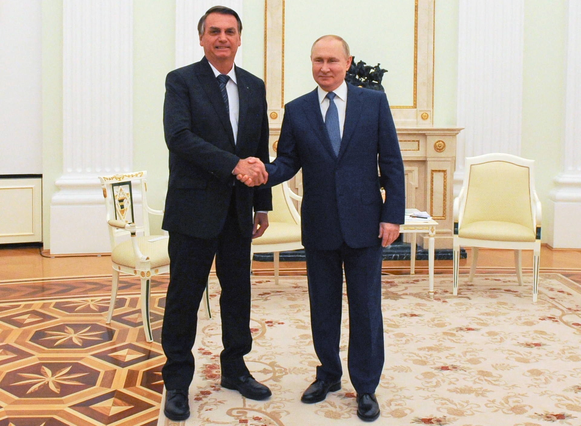 Presidente Jair Bolsonaro conversou com mandatário russo, Vladimir Putin  - AFP