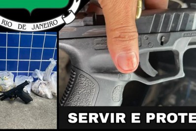 Dupla é presa com drogas e arma após trocar tiros com policiais em Meriti