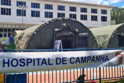 Marinha inicia montagem de hospital de campanha em Petrópolis