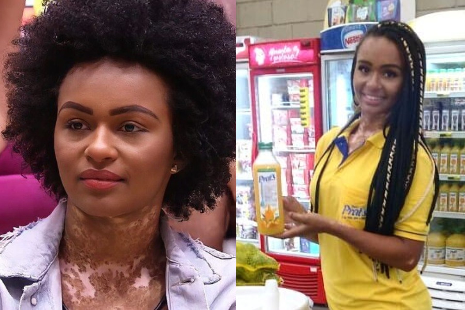 Natália, do 'BBB 22', virou meme nas redes sociais com sua longa lista de empregos antes do reality - Montagem/Globo/Internet