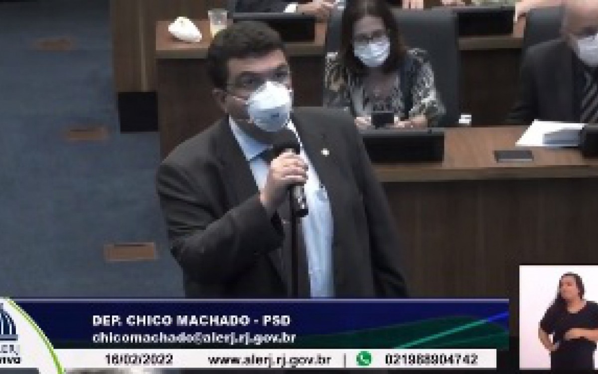 O Deputado Estadual Chico Machado (PSD), discursou na Alerj enaltecendo o trabalho da Polícia Militar e do Corpo de Bombeiros na tragédia de Petrópolis, após as fortes chuvas desta terça-feira (15)