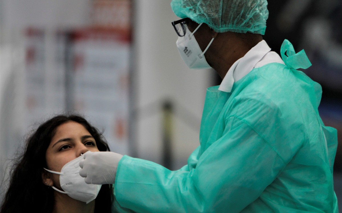 Posto de Testagem Parque Olimpico da Barra da Tijuca, neste sabado (19).