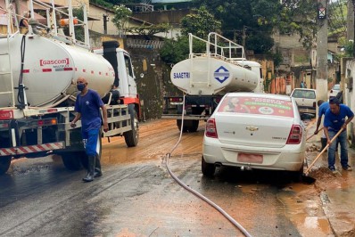 Prefeitura entra em ação após chuvas; colaboradores estão nas ruas atendendo a população