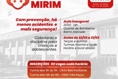 Bombeiro Mirim: aula inaugural acontece nesta segunda-feira, dia 21, em Volta Redonda