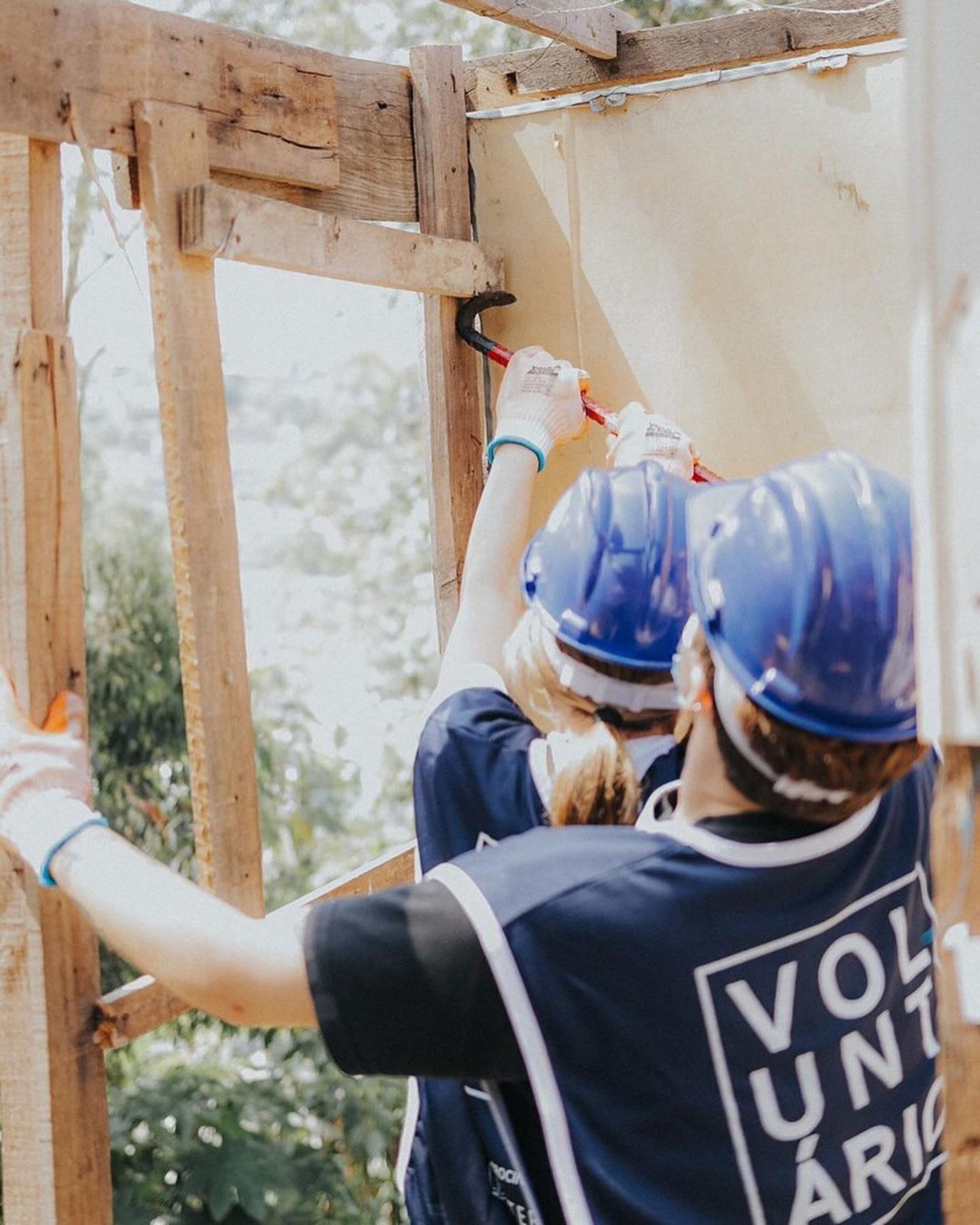 Sasha Meneghel participa de trabalho voluntário construindo casas	 - Reprodução/Instagram