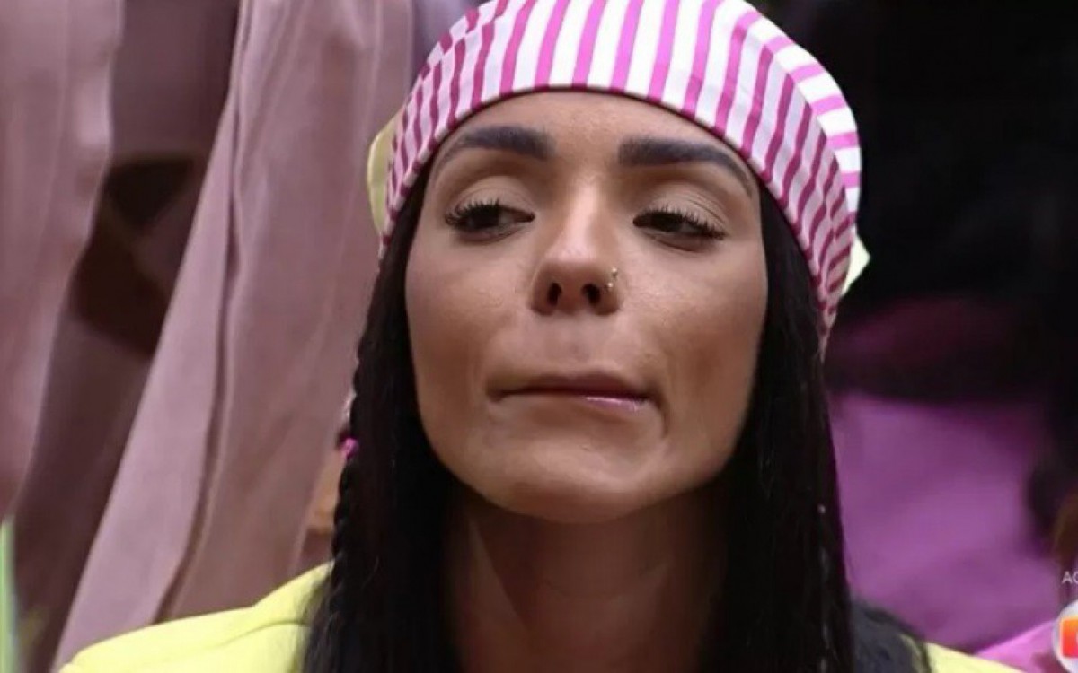 Brunna Gonçalves foi indicada ao paredão pelo líder, Lucas  - Reprodução/TVGlobo
