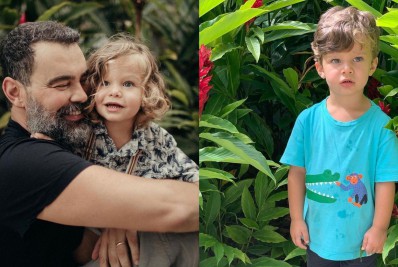 Fofura! Carmo Dalla Vecchia mostra mudança no visual do filho: 'Cortou o cabelo'