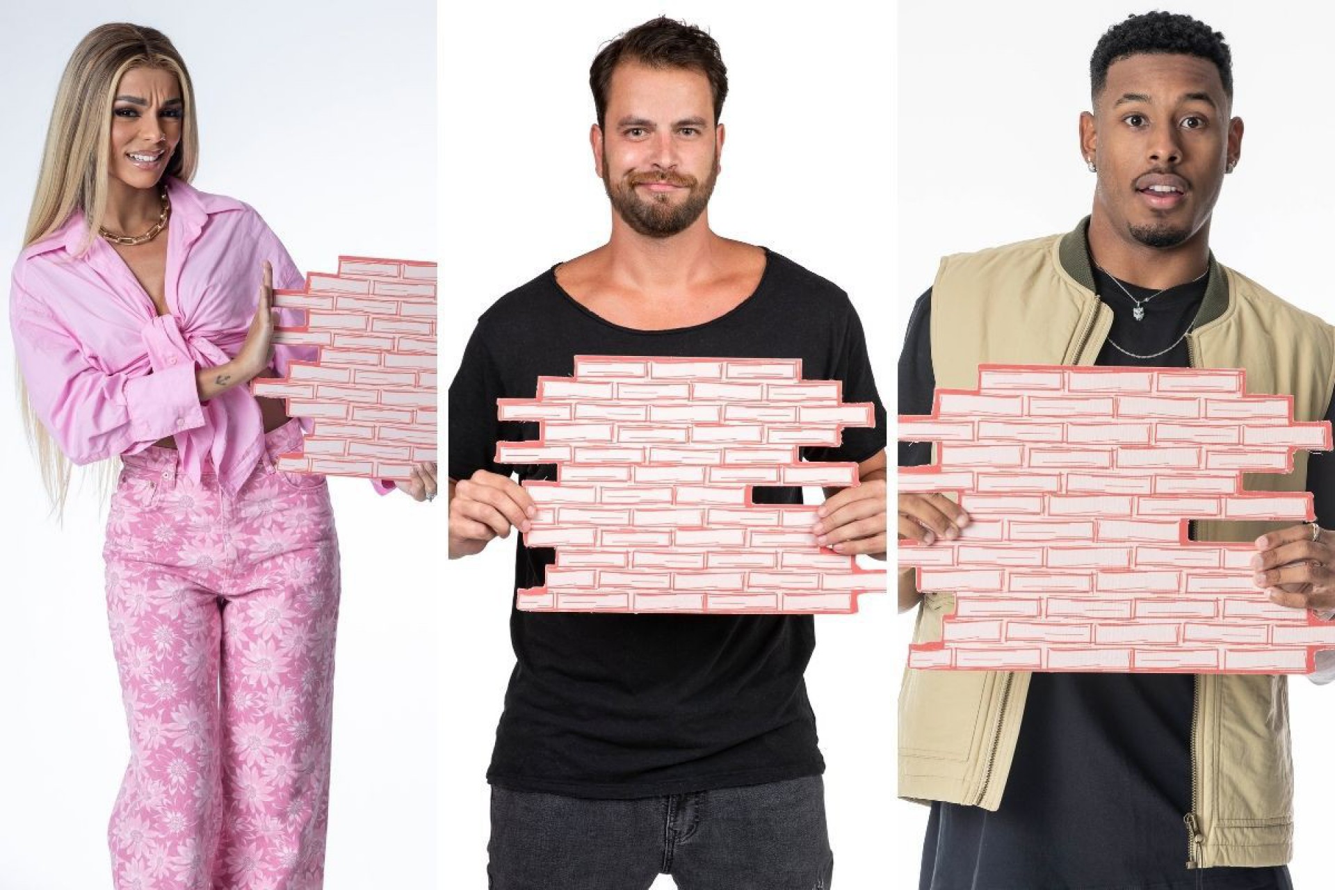 Brunna, Gustavo e Paulo André enfrentam o paredão da semana  - Divulgação