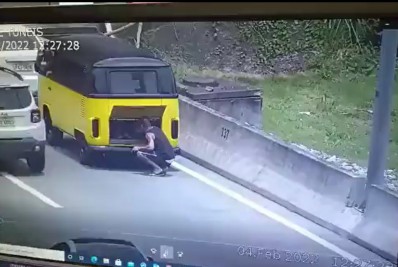 Vídeo mostra homem escapar de atropelamento na Transolímpica