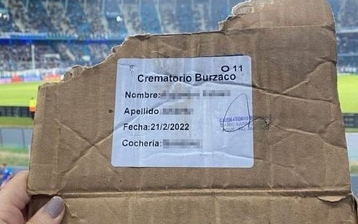 Recuadro que contiene información sobre la persona que fue incinerada