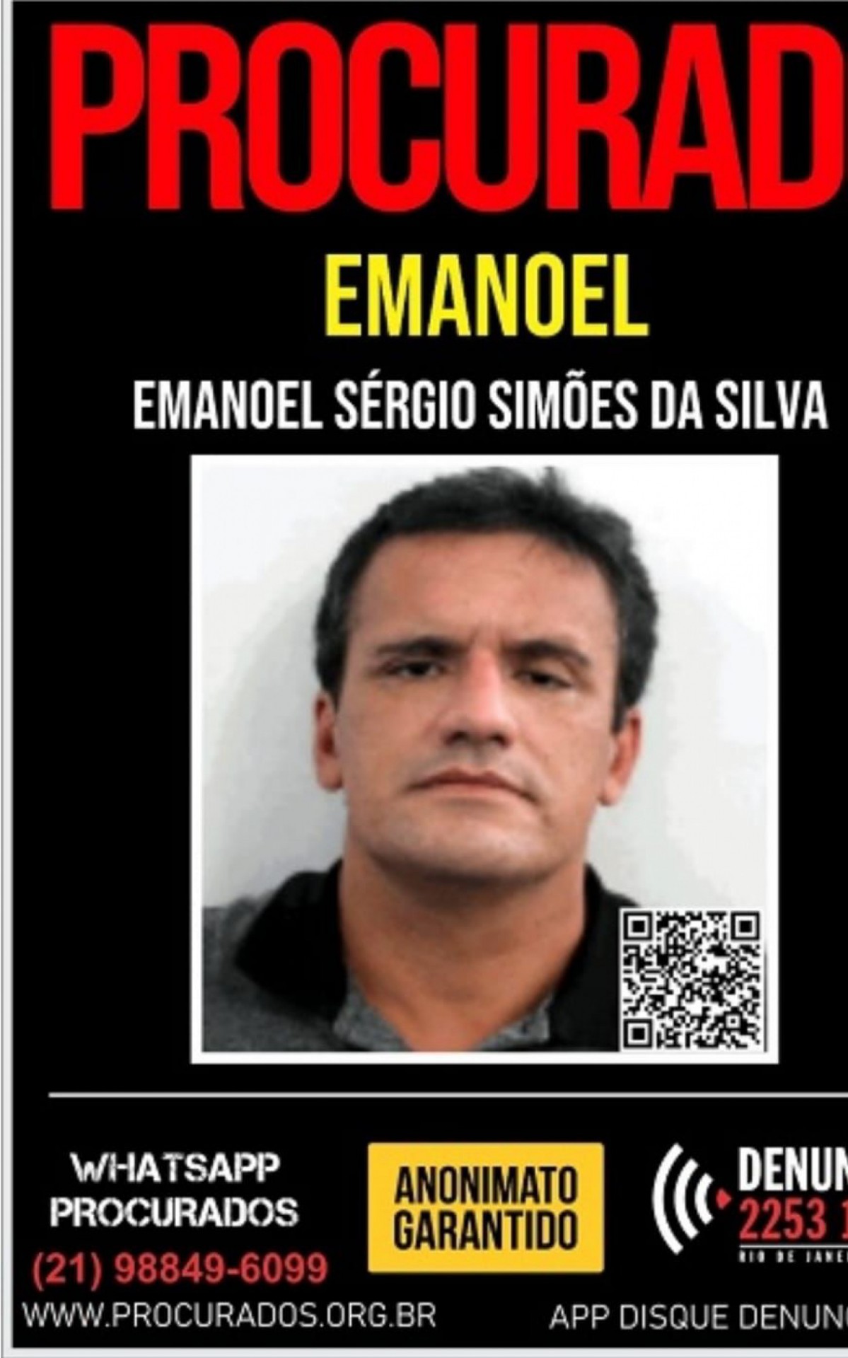 Cartaz pedia informações sobre o paradeiro de Emanoel - Reprodução