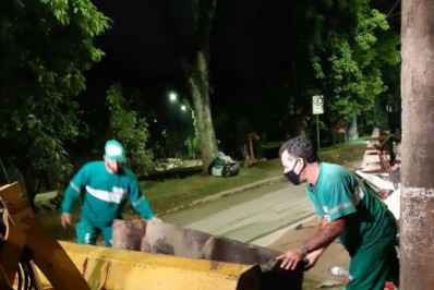 Operação noturna de limpeza de ruas conta com mais de 40 máquinas
