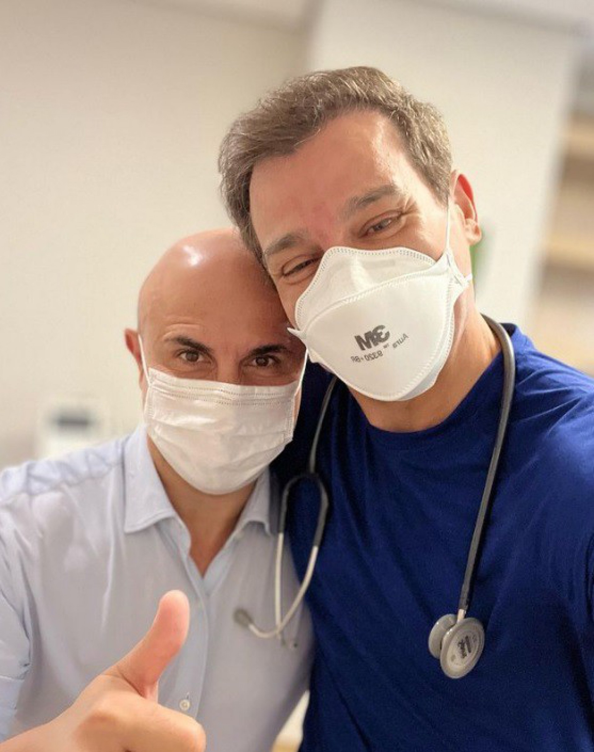 Celso Portiolli com seu médico, Fernando Maluf - Reprodução/Instagram