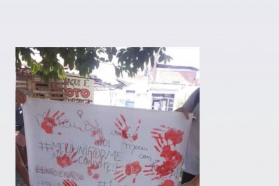 Estudantes do Instituto Carmela Dutra protestam contra casos de assédios sexuais na unidade, localizada em Madureira, Zona Norte do Rio  - Reprodução/Redes Sociais